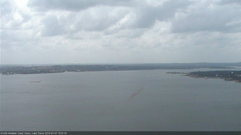 Lake Travis webcam, July 7, 2015 2:10 PM CT