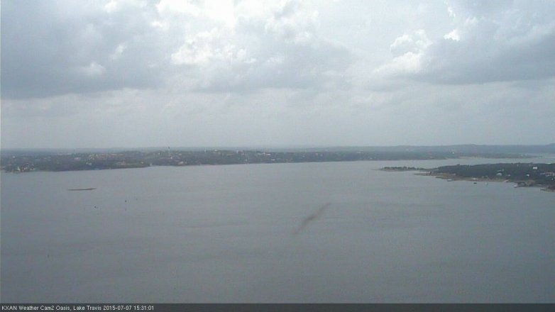 Lake Travis webcam, July 7, 2015 2:45 PM CT