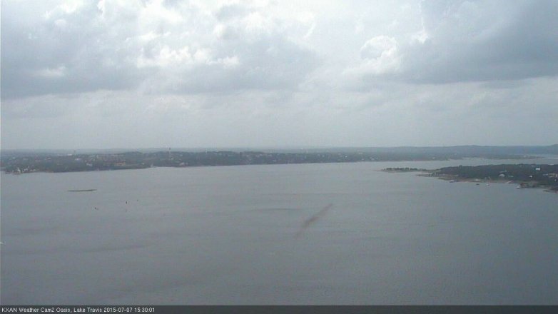 Lake Travis webcam, July 7, 2015 2:50 PM CT
