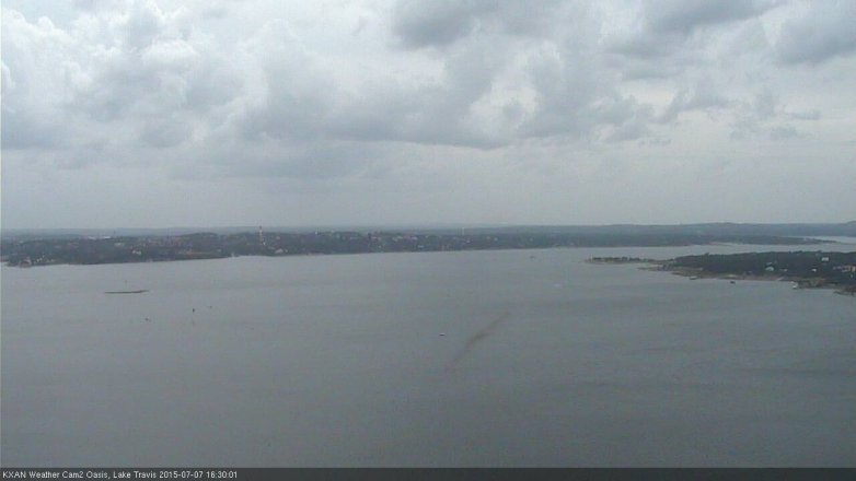 Lake Travis webcam, July 7, 2015 3:40 PM CT