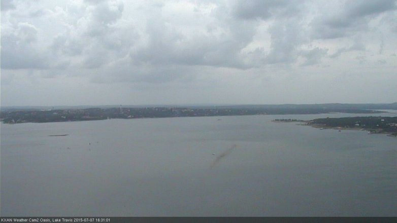 Lake Travis webcam, July 7, 2015 3:50 PM CT