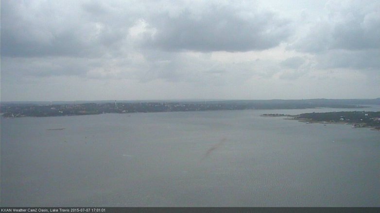 Lake Travis webcam, July 7, 2015 4:05 PM CT