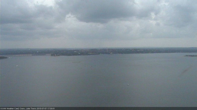 Lake Travis webcam, July 7, 2015 4:55 PM CT