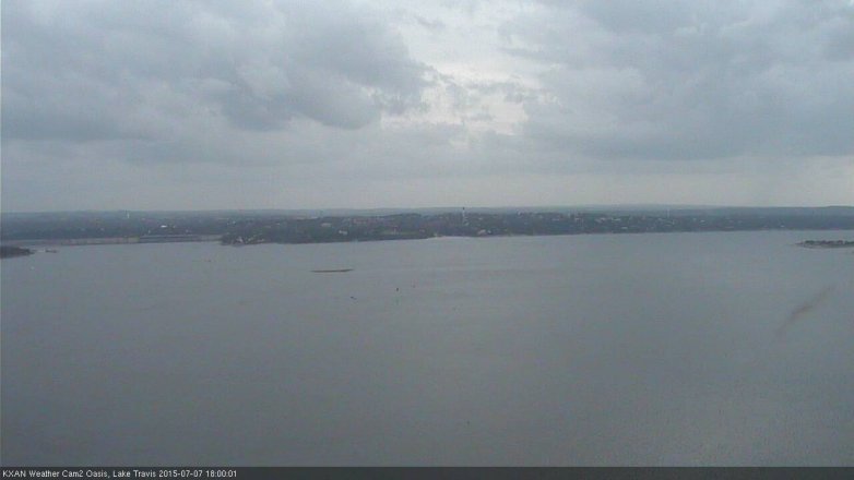 Lake Travis webcam, July 7, 2015 5:10 PM CT