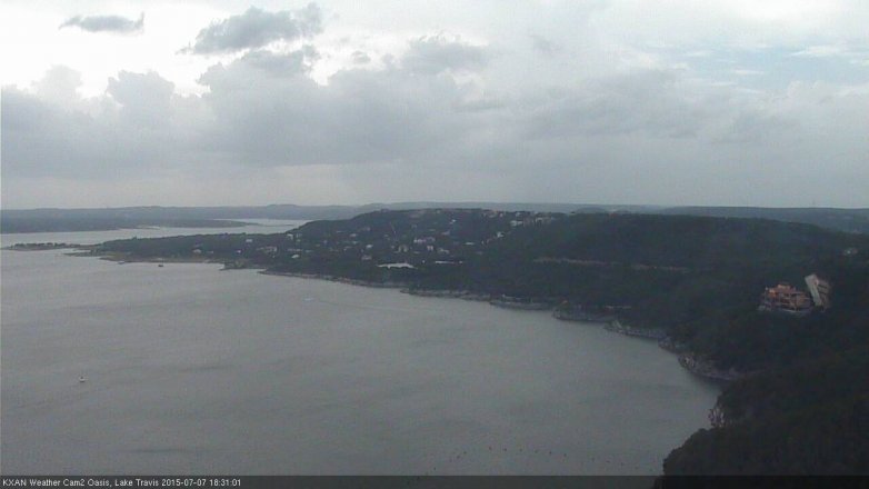 Lake Travis webcam, July 7, 2015 6:00 PM CT