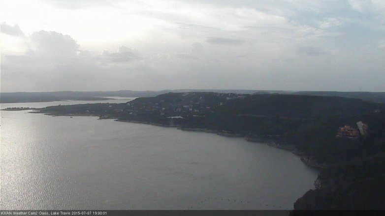 Lake Travis webcam, July 7, 2015 6:20 PM CT