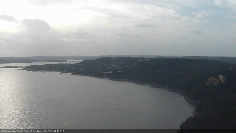 Lake Travis webcam, July 7, 2015 6:30 PM CT