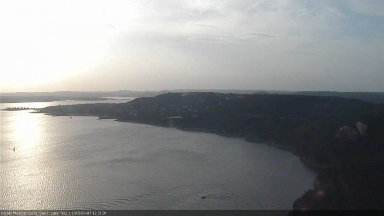 Lake Travis webcam, July 7, 2015 6:55 PM CT
