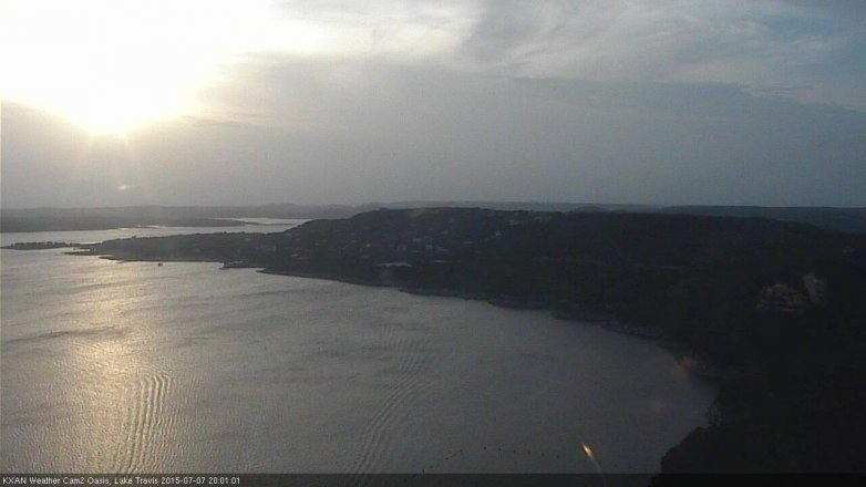 Lake Travis webcam, July 7, 2015 7:10 PM CT