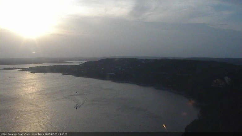 Lake Travis webcam, July 7, 2015 7:25 PM CT