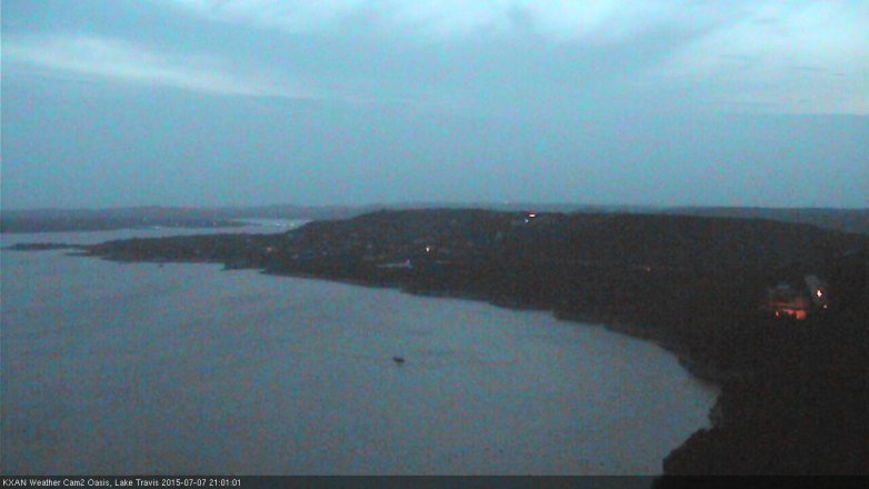 Lake Travis webcam, July 7, 2015 8:15 PM CT
