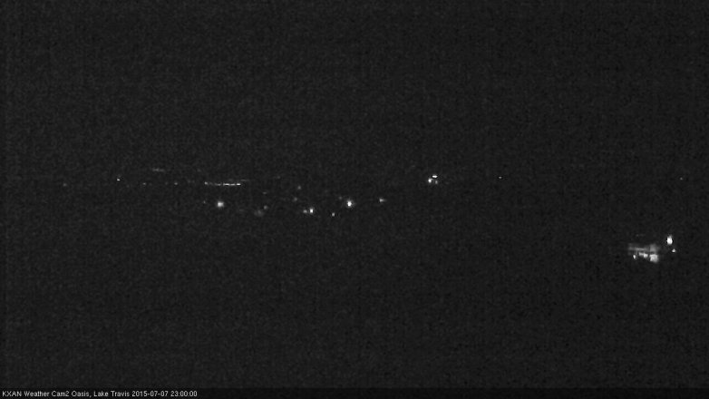Lake Travis webcam, July 7, 2015 10:25 PM CT