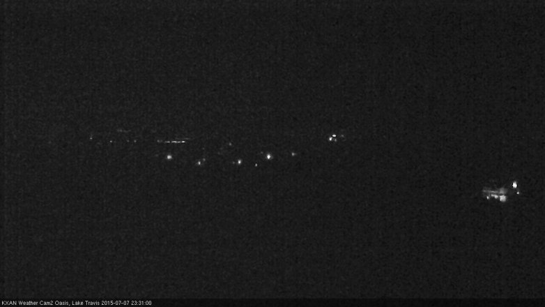 Lake Travis webcam, July 7, 2015 10:55 PM CT