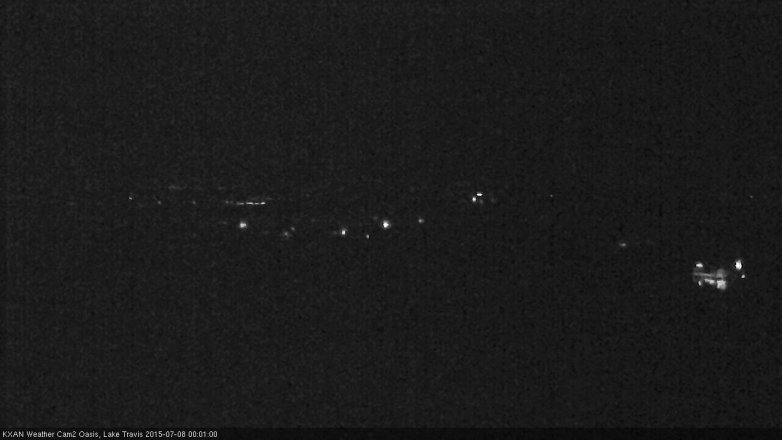 Lake Travis webcam, July 7, 2015 11:15 PM CT