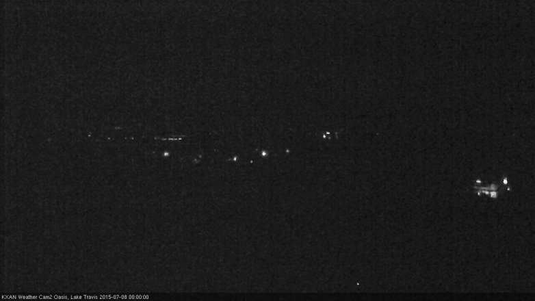 Lake Travis webcam, July 7, 2015 11:30 PM CT