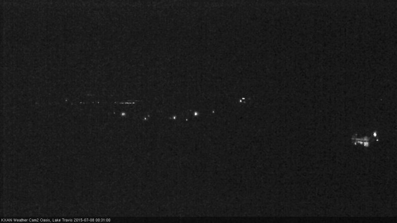 Lake Travis webcam, July 7, 2015 11:55 PM CT