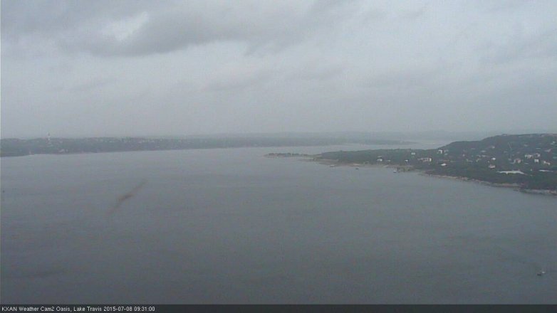 Lake Travis webcam, July 8, 2015 9:00 AM CT