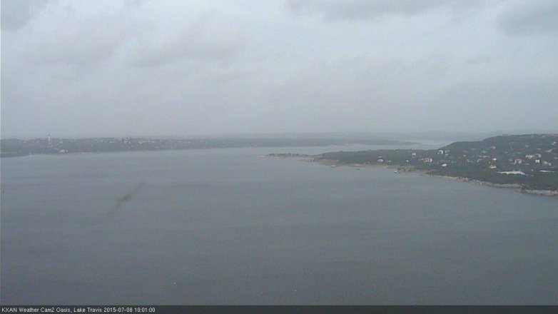 Lake Travis webcam, July 8, 2015 9:25 AM CT