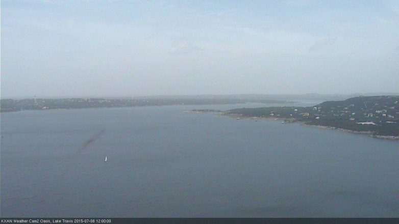 Lake Travis webcam, July 8, 2015 11:05 AM CT