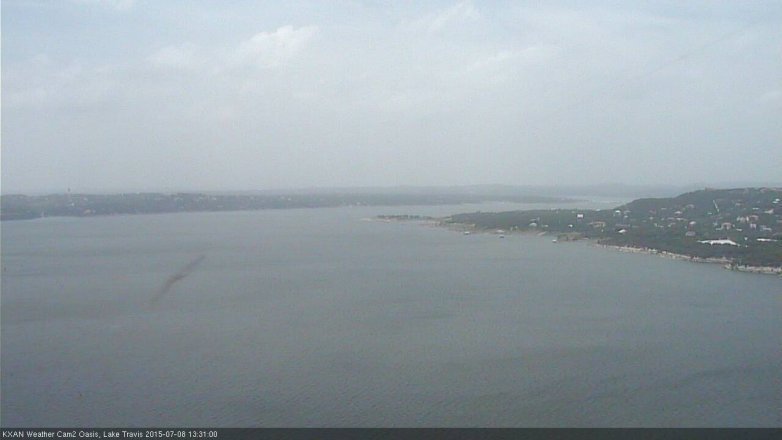 Lake Travis webcam, July 8, 2015 12:50 PM CT