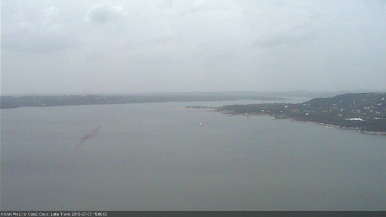 Lake Travis webcam, July 8, 2015 2:15 PM CT