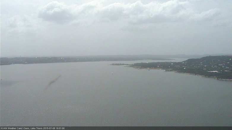 Lake Travis webcam, July 8, 2015 3:05 PM CT