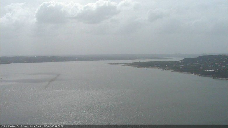 Lake Travis webcam, July 8, 2015 4:00 PM CT