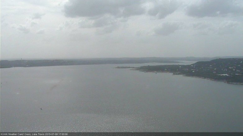 Lake Travis webcam, July 8, 2015 4:05 PM CT