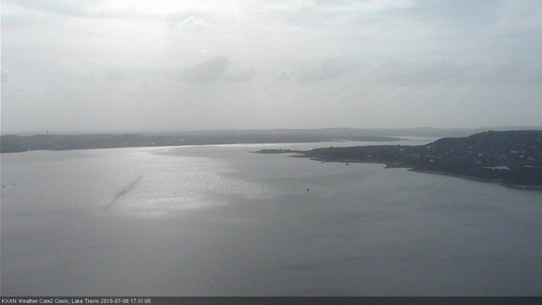 Lake Travis webcam, July 8, 2015 4:50 PM CT