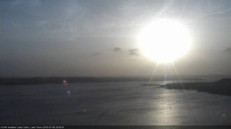 Lake Travis webcam, July 8, 2015 7:05 PM CT