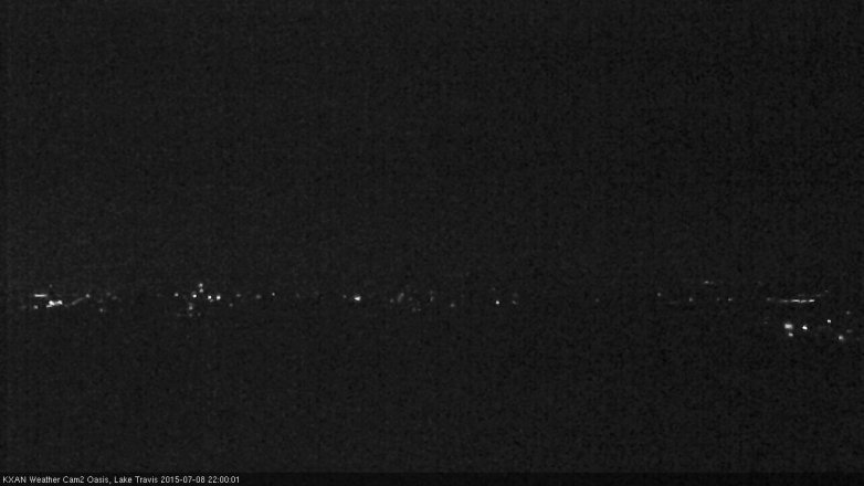 Lake Travis webcam, July 8, 2015 9:25 PM CT