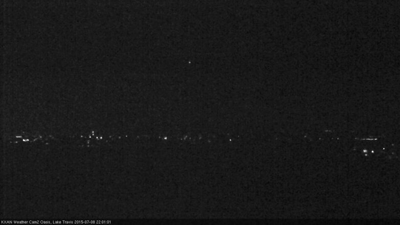Lake Travis webcam, July 8, 2015 9:30 PM CT