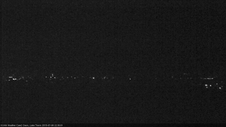 Lake Travis webcam, July 8, 2015 9:40 PM CT