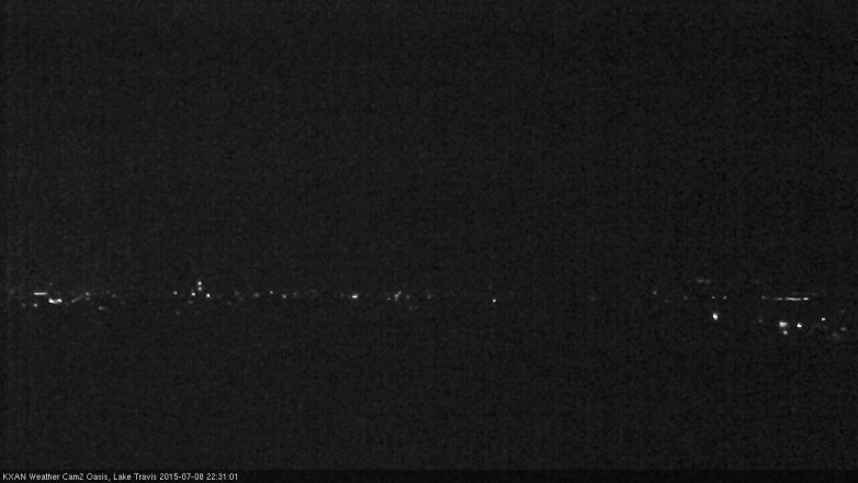 Lake Travis webcam, July 8, 2015 9:55 PM CT