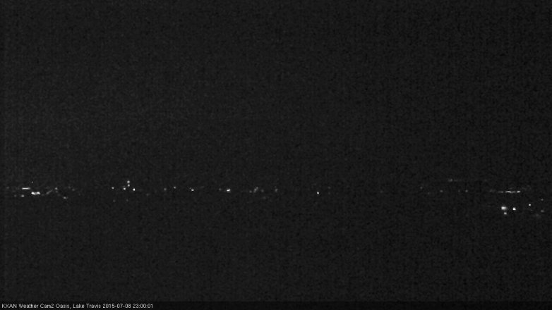 Lake Travis webcam, July 8, 2015 10:15 PM CT