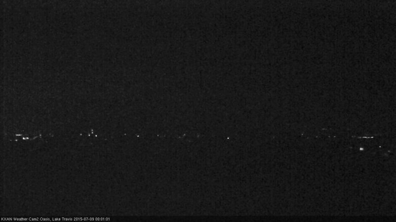 Lake Travis webcam, July 8, 2015 11:10 PM CT