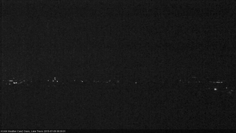 Lake Travis webcam, July 8, 2015 11:50 PM CT