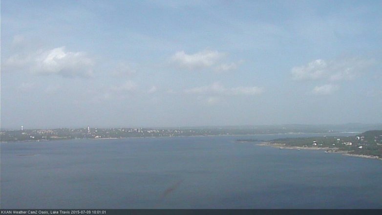 Lake Travis webcam, July 9, 2015 9:10 AM CT