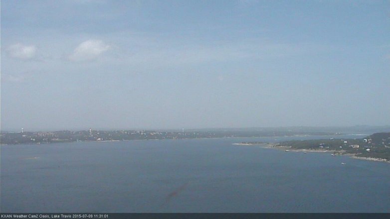 Lake Travis webcam, July 9, 2015 10:55 AM CT