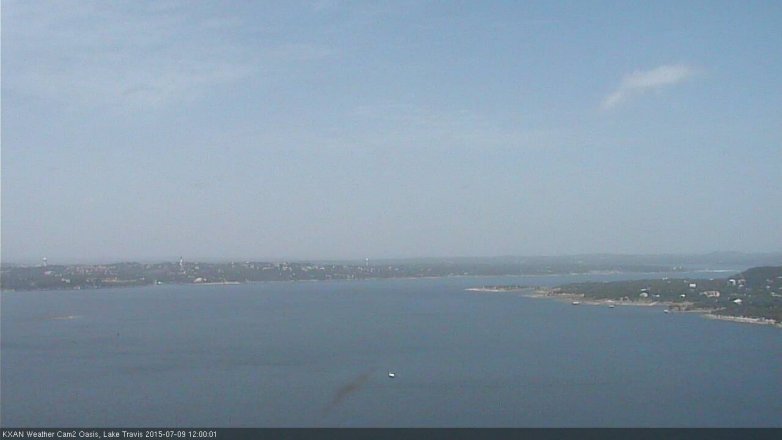 Lake Travis webcam, July 9, 2015 11:25 AM CT