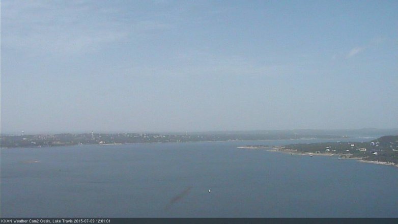 Lake Travis webcam, July 9, 2015 11:30 AM CT