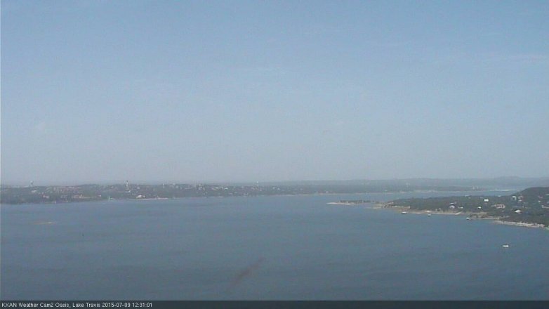 Lake Travis webcam, July 9, 2015 11:40 AM CT