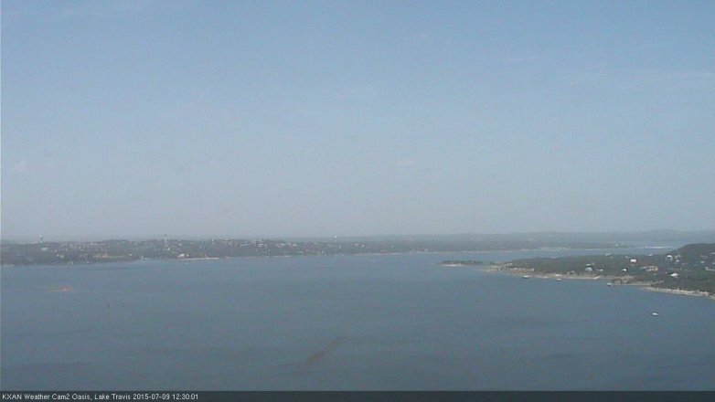 Lake Travis webcam, July 9, 2015 11:50 AM CT