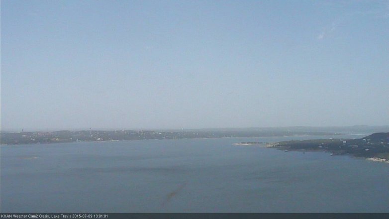 Lake Travis webcam, July 9, 2015 12:05 PM CT