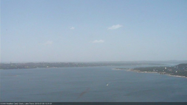 Lake Travis webcam, July 9, 2015 12:40 PM CT