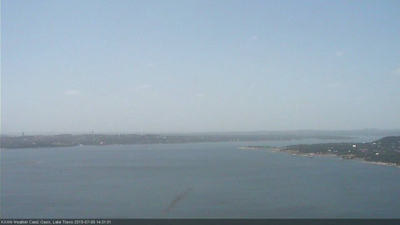 Lake Travis webcam, July 9, 2015 1:50 PM CT