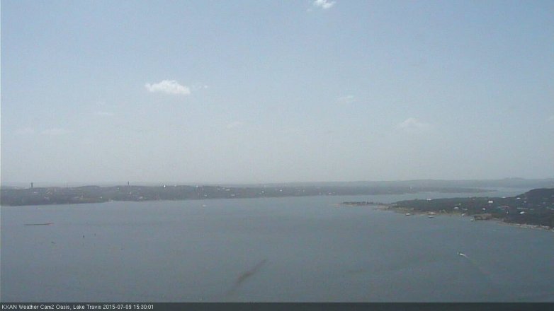 Lake Travis webcam, July 9, 2015 2:35 PM CT