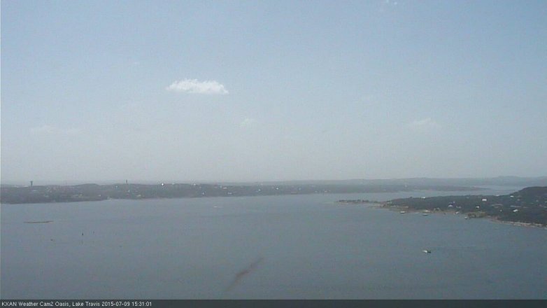 Lake Travis webcam, July 9, 2015 3:00 PM CT