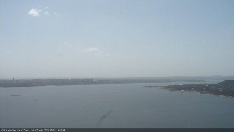 Lake Travis webcam, July 9, 2015 3:15 PM CT