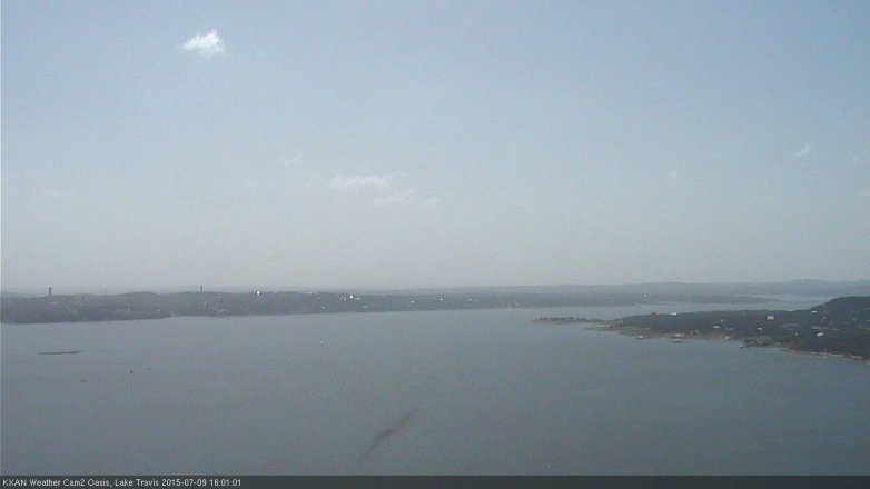 Lake Travis webcam, July 9, 2015 3:30 PM CT